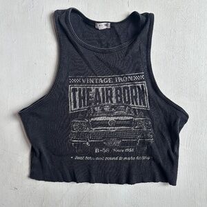 Garage Vintage Iron The Air Born Graphic Cut Off Tank